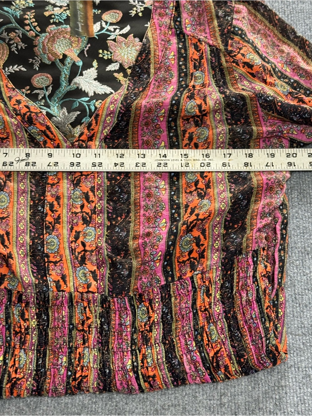 Aratta Silent Journey Stevie Nicks Maxi Dress Metallic Jacquard Boho Mixed XL - Picture 8 of 9